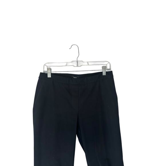 Theory Ankle Pants Black Pull On Stretch Office‎ Work Business Career Size 6 - Picture 4 of 10